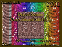 Draped Sequins Over Coloured Silk Fabric Seamless Textures