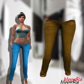 Moon® Womens Skinny Unbutton Jeans Dark