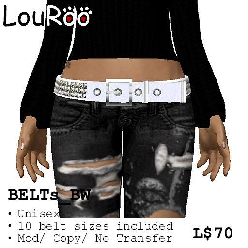 LouRoo BELTs BW