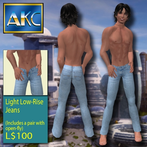 AKC Low Rise Faded Jeans Bag