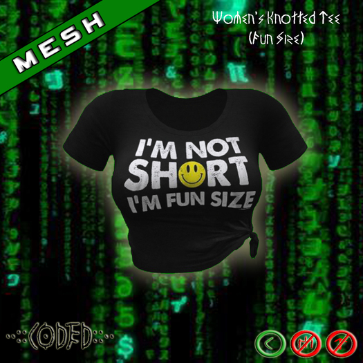 ..:: CODED ::.. Women's Knotted Tee (Fun Sized)