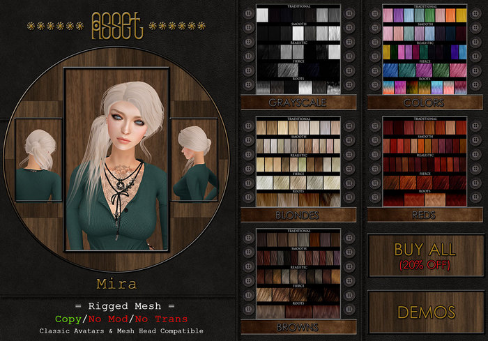 > Asset < Mira Hair Megapack