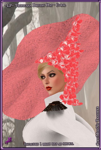 ~LP~ Hat Tropicana [BOXED] Coral