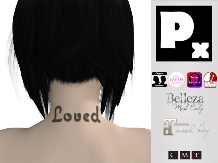[Px] Loved Back Nape Tattoo