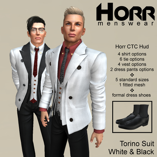 -HORR- Mesh Torino Suit - White & Black CTC [BOXED]