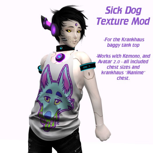 Sick Dog Baggy Tank Texture Mod - White