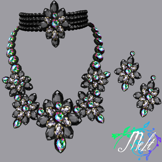 {Melt} Iris Necklace Set Mystic