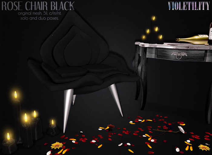 .:V:. Rose Chair - Black