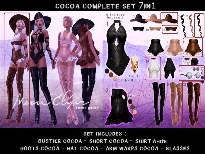 Moon Elixir - Coven - Maitreya - COCOA 7IN1 SET(LIKE IN THE PIC