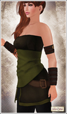 [V/W] Ushant Outfit Moss - Medieval Fantasy Dress w/ leggings & accessories