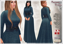 [V/W] Kareen Dress Blue Slink, Fitted & Classic Mesh Medieval Fantasy Dress in 2 styles