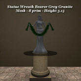 Statue Wreath Bearer Grey Granite