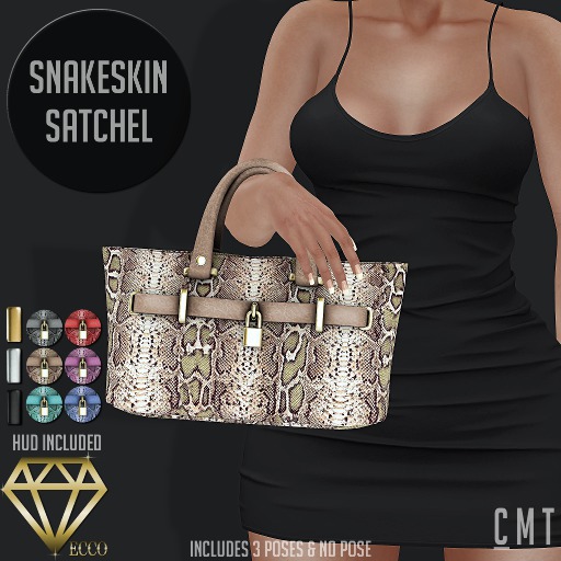 .:ECCO:. Snakeskin Satchel - Fatpack