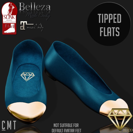 .:ECCO:. Tipped Flats - Blue