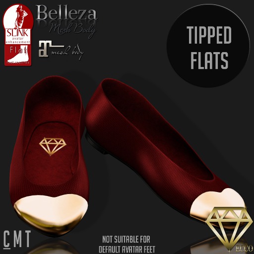 .:ECCO:. Tipped Flats - Red