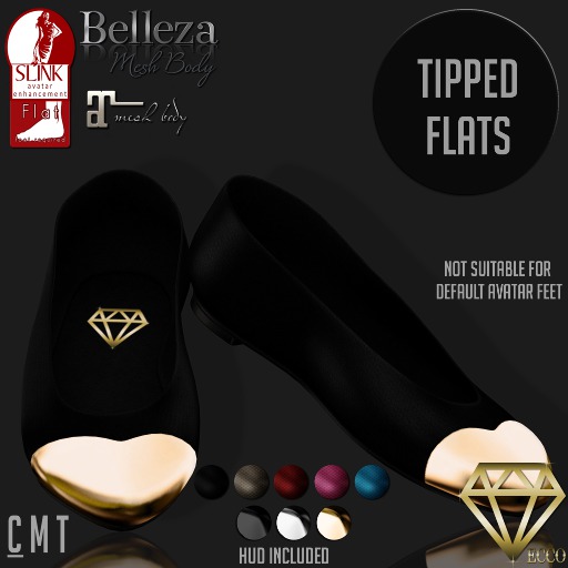 .:ECCO:. Tipped Flats - Fatpack