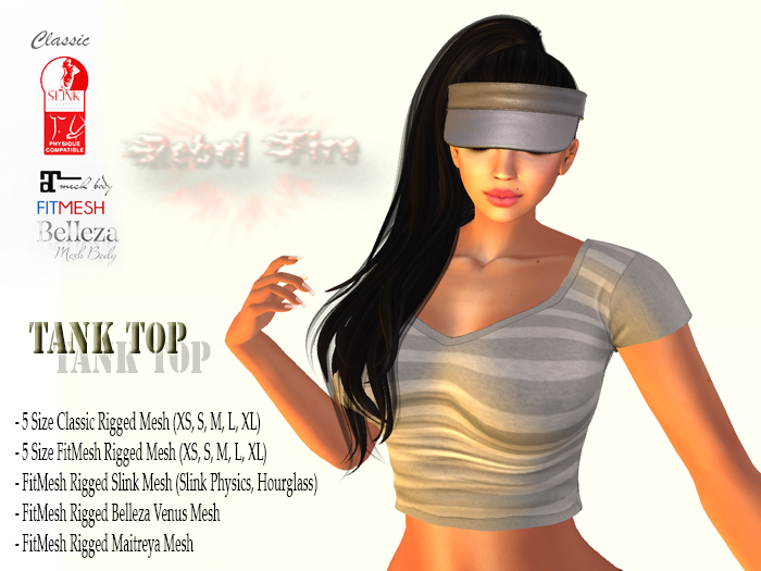 *Rebel Fire* Tank Top Stripy grey