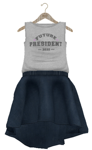 .{Recess}. - Denim Hi-Low Outfit (dk. blue)