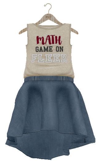 .{Recess}. - Denim Hi-Low Outfit (lt. blue)