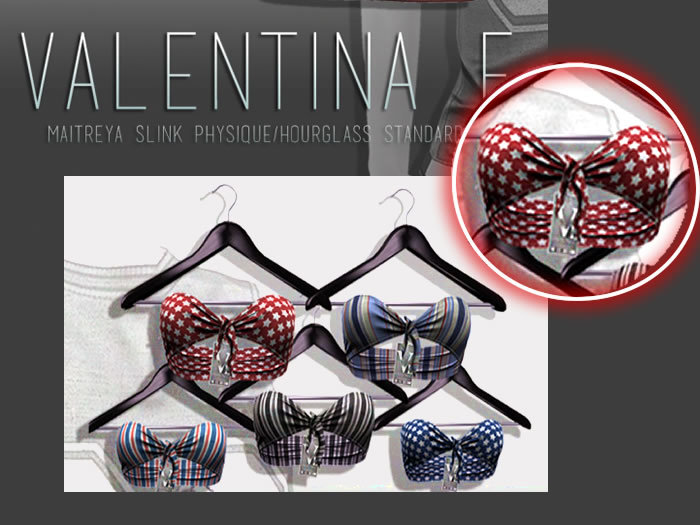 :V.e. S.S. Whimsy Bandeau MEDIUM Red Stars