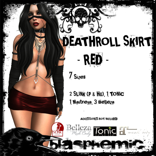 BLASPHEMIC - DEATHROLL SKIRT - RED