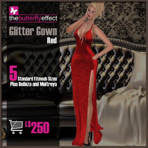 The Butterfly Effect::Glitter Gown Red