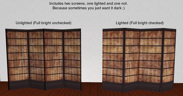 *Sakki's Folding Screen Set Red Kanji