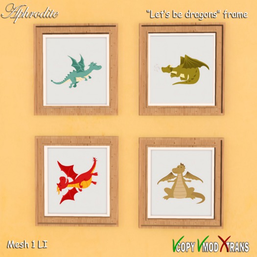 Aphrodite "Lets be dragons" frame