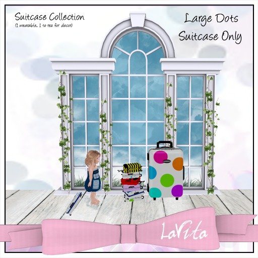 [L.V.] Large Dots Suitcase