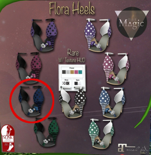 .HalfMagic. - Flora Heels Drk Blue