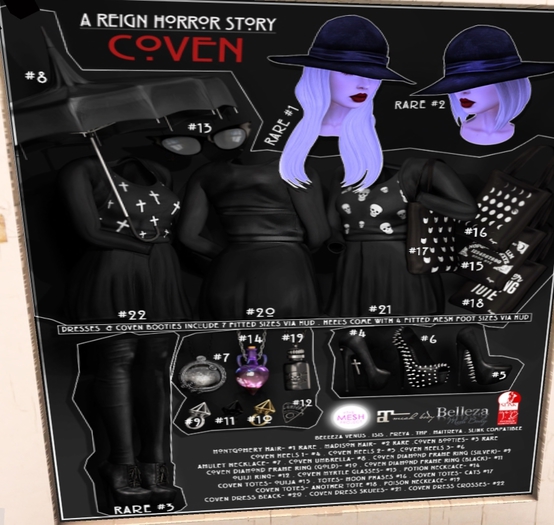 REIGN.- COVEN DIAMOND FRAME RING (BLACK)- #11