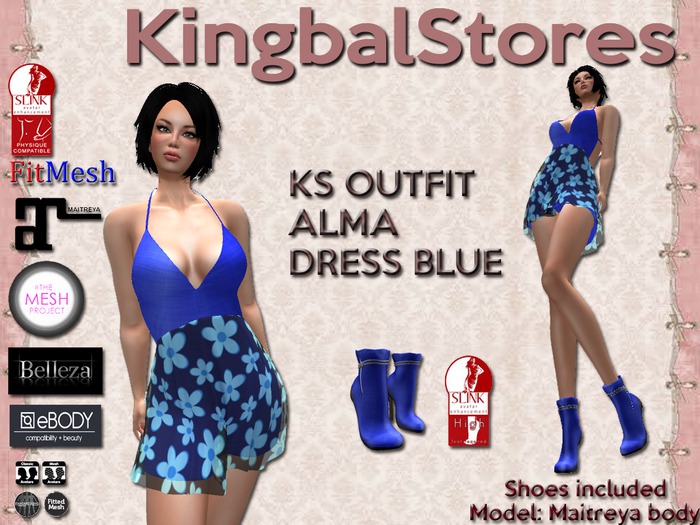 250 KS OUTFIT ALMA DRESS BLUE
