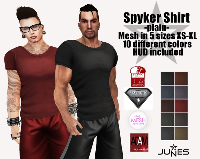JUNES Spyker Shirt plain with HUD
