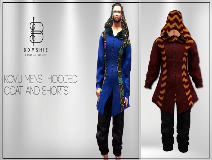 <*>B<*>Kovu Mens Wine Hooded Coat Outfit