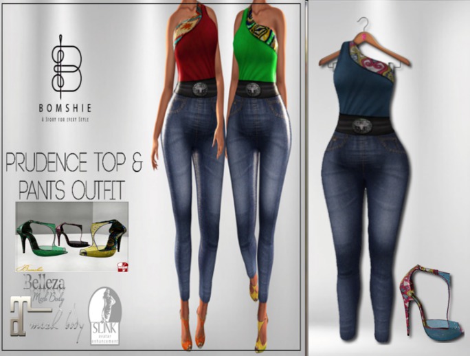 <*>B<*> Prudence Blue Top & Jeans Outfit