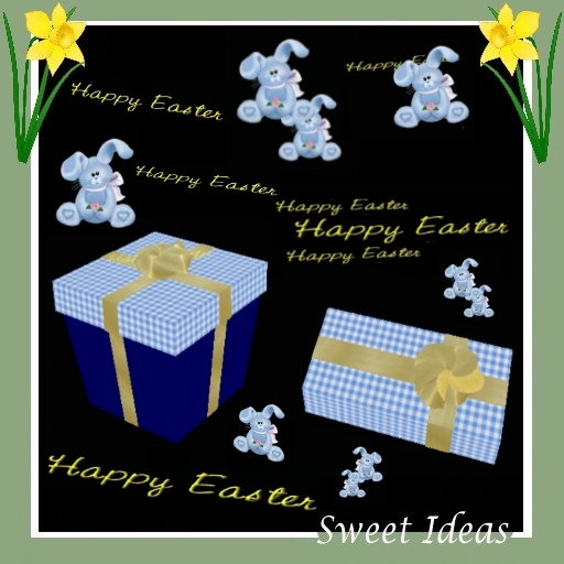 Sweet Ideas * Easter Gift Boxes Plaid Set - Blue (Boxed)
