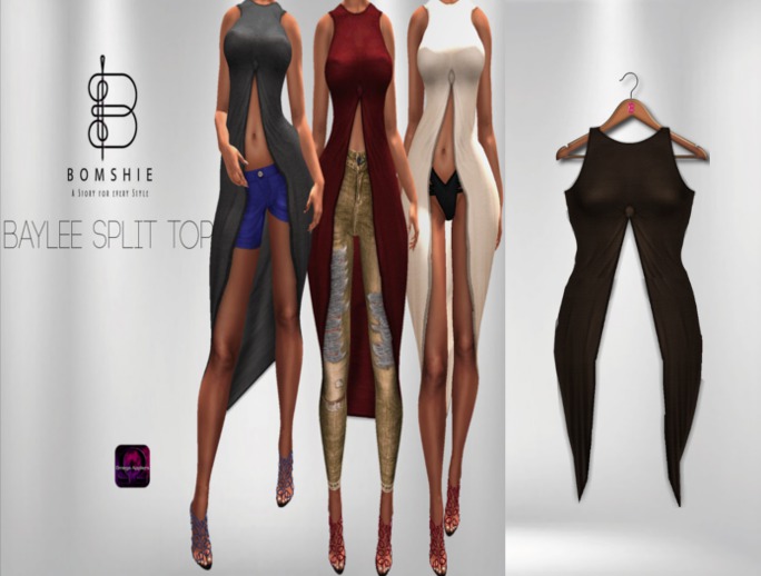 <*>B<*> Baylee Chocolate Long Tied Top