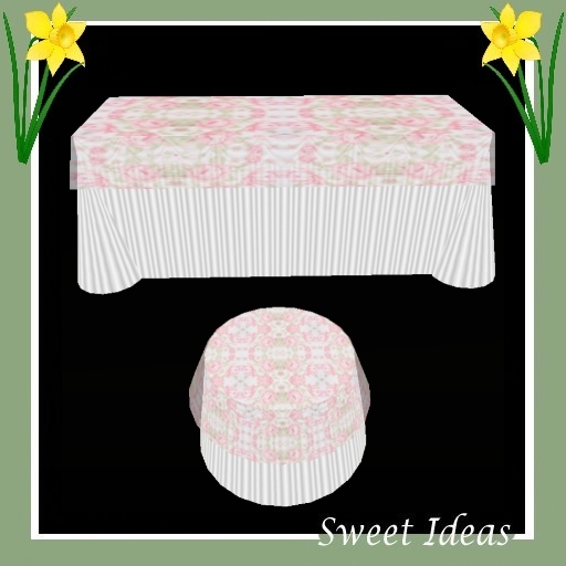 Sweet Ideas * Easter Buffets Faded Roses Set - White (Boxed)