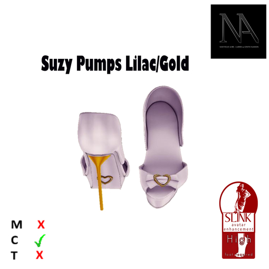 NA Suzy Pumps Lilac/Gold