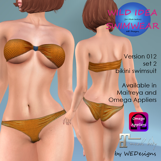 Copper Autumn Strapless Bikini