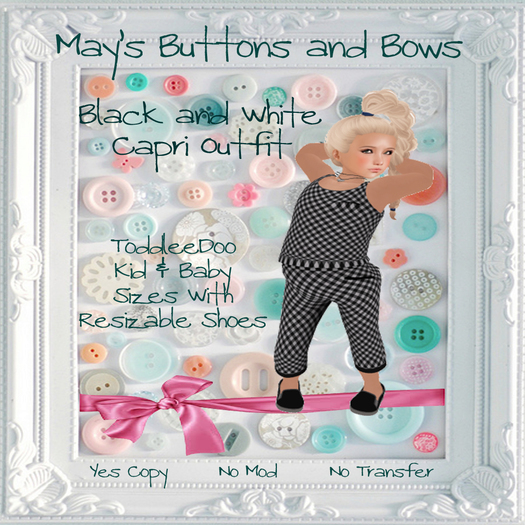 MBB * Black and White Capri Outfit