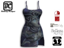 [Bathory DGS] Cami Dress Medusa Blue (BELLEZA VENUS, MAITREYA, SLINK, STANDART)