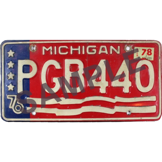 52116 MICHIGAN AUTO BIKE LICENCE PLATE PGB-440 1978