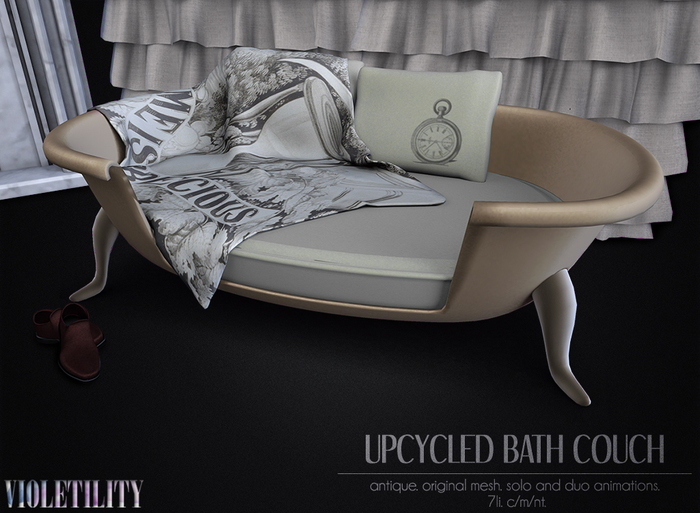 .:V:. Upcycled Bath Couch - Antique