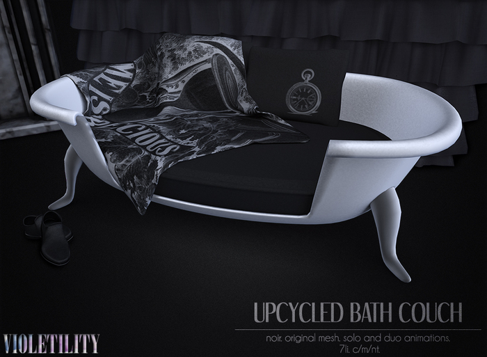 .:V:. Upcycled Bath Couch - Noir