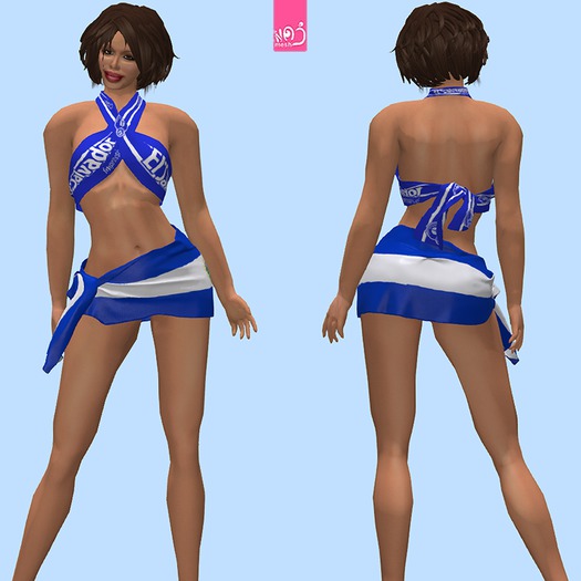 EL SALVADOR - "scarf & flag" outfit (MESH) boxed
