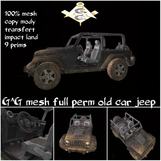 G^G mesh full perm old car jeep