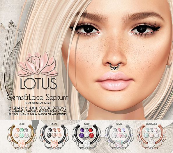 LOTUS. Gems&Lace Septum {fatpack} BOX (wear)