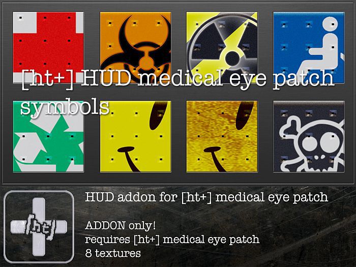 [ht+] HUD addon for medical eye patch - symbols