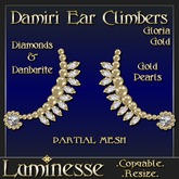 Luminesse Damiri Gloria Ear Climbers PMESH-Wear To Unpack